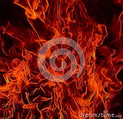 Red Fire Flames of Hell Stock Photo