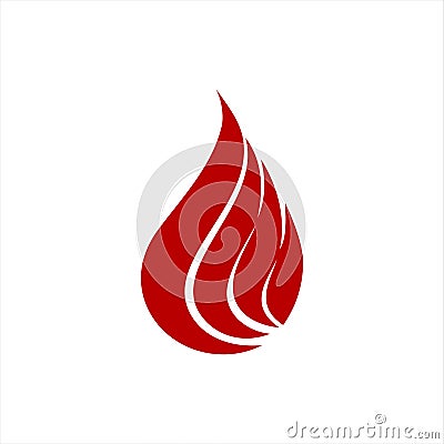 Red Fire Flames Symbols Stock Photo