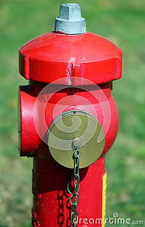 Red fire hydrant to extinguish fires Stock Photo