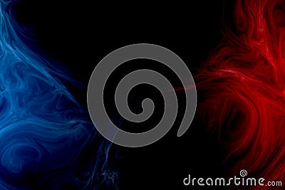 Red fire versus blue ice dynamic abstract background with star texture Stock Photo