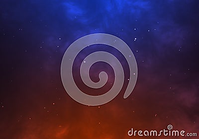 Red fire versus blue ice dynamic abstract background with star texture Stock Photo