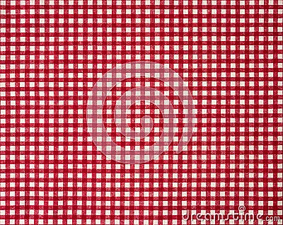 Red firebrick gingham pattern fabric texture background Stock Photo