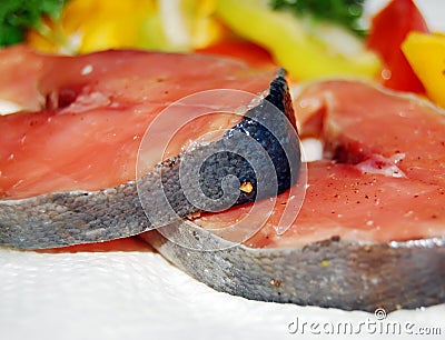 Red fish, salmon. Stock Photo