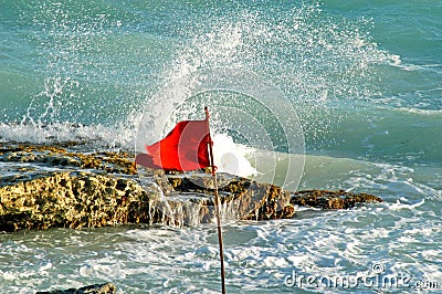 Red flag 2 Stock Photo