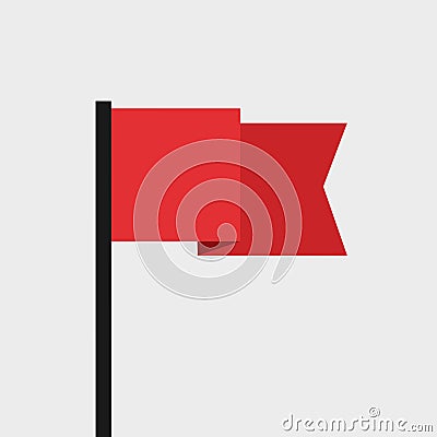 Red flag Vector Illustration