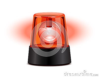 Red flashing light Vector Illustration