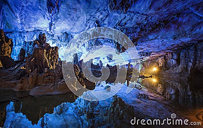 Red Flute Cave, Guilin, China Stock Photo