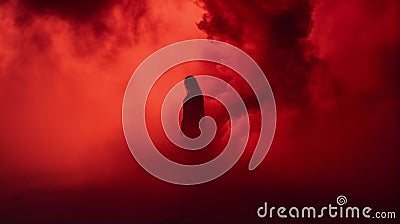 Red Fog: A Techno Shamanism Journey Stock Photo