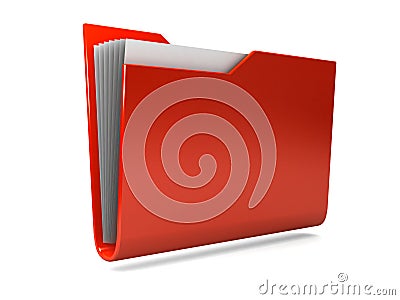 Red Folder Stock Photo