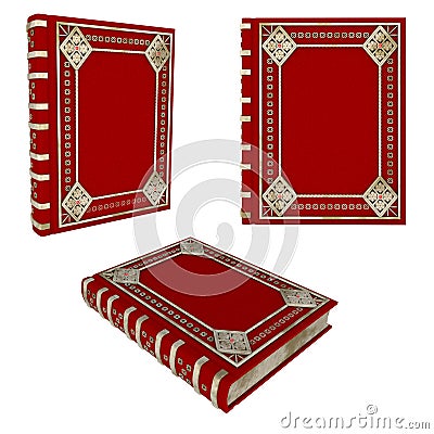 Beautiful red Book Stock Photo