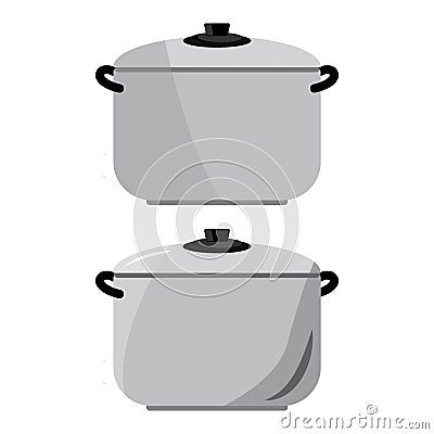 red food presto kitchen stove rice pot vector Vector Illustration