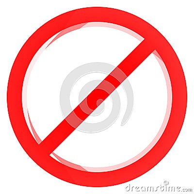 Red forbidden sign Stock Photo