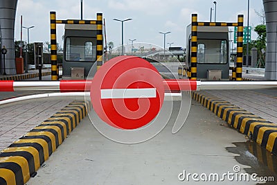 Red forbidden traffic sign Stock Photo