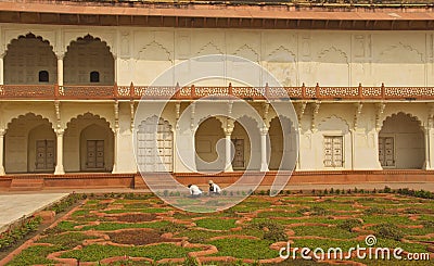 Red Fort Agra India hareem Gardens Editorial Stock Photo