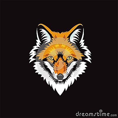 Red fox head muzzle vector illustration Vector Illustration