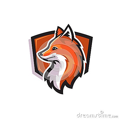 Red fox head muzzle vector illustration Vector Illustration