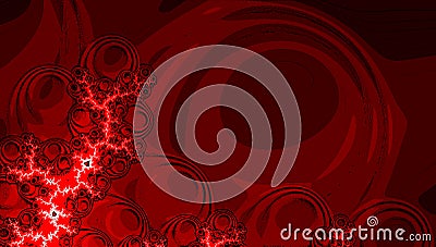 Red fractal elegant background for love card or wedding invitation Stock Photo
