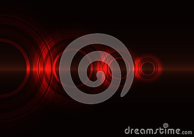 Red frequency wave abstract background Vector Illustration