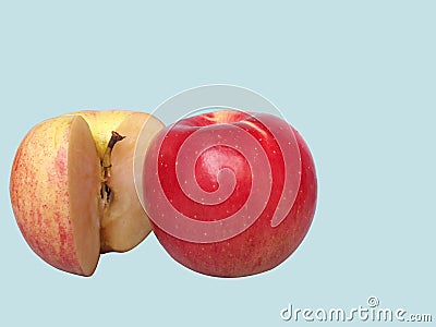 Red fresh apple die cut image Editorial Stock Photo