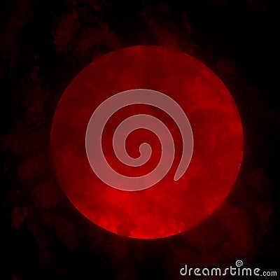 Red full moon Stock Photo