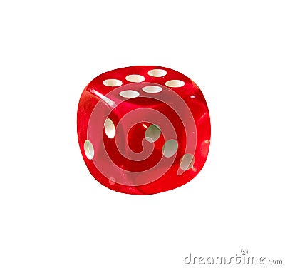 Red gambling dice isolated Stock Photo