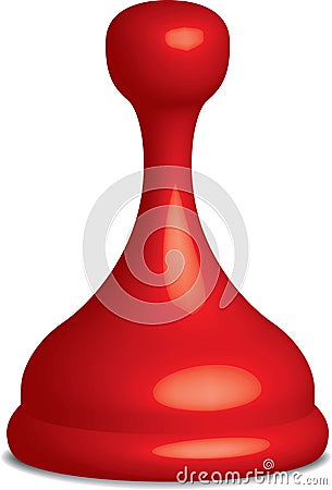 Red Game Piece Vector Illustration