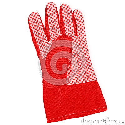 Red Gardening Glove Stock Photo