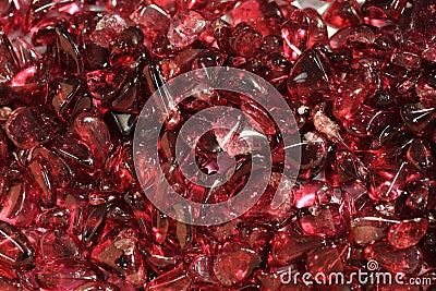 Red garnet mineral background Stock Photo