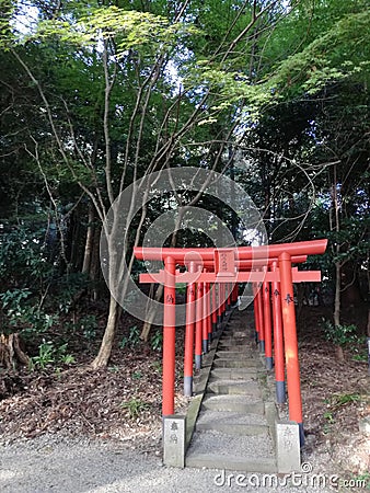 Red Gates Shrine Japan Shintoism Stock Photo