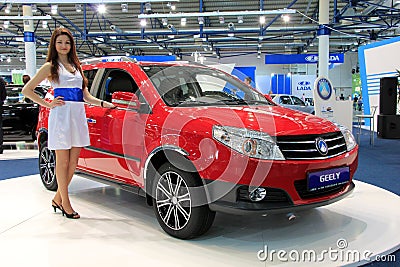 Red Geely MK Cross Editorial Stock Photo