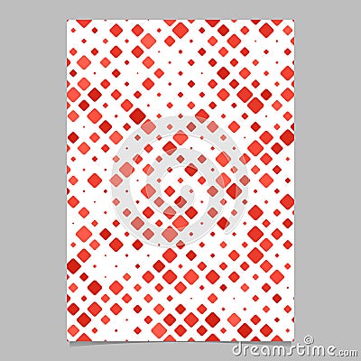 Red geometrical rounded square pattern background poster template Vector Illustration