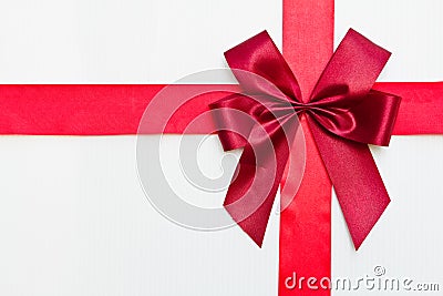 Red gift ribbon Stock Photo