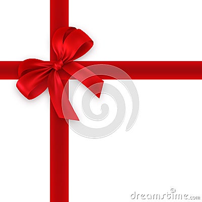 Red gift, ribbon, bow Stock Photo