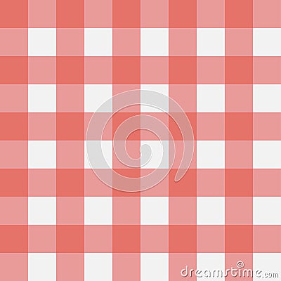 Red Gingham seamless pattern. Perpendicular strips. Vector illustration. Vector Illustration