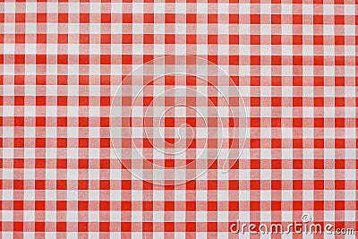 Red Gingham tablecoth background Stock Photo