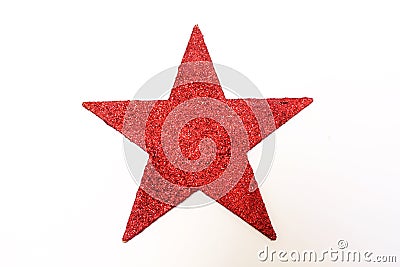 Red glitter star Stock Photo