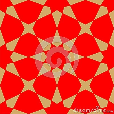 Red and gold continuous geometric ornament Stock Photo