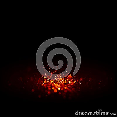 Red and gold Festive Christmas elegant abstract background with bokeh lights. Stock Photo