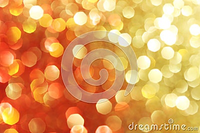 Red, gold, orange sparkle background, soft lights Stock Photo