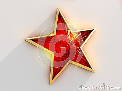 Red and gold star Stock Photo