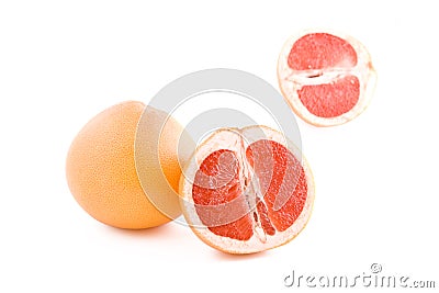 Red grapefruit background Stock Photo