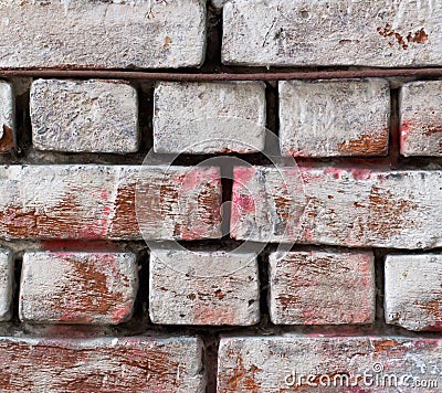 Red gray brick wall for texture or background Stock Photo