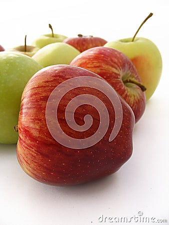 Red green apple pictures for your logo and designs Stock Photo