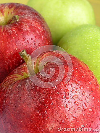 Red and green apples Stock Photo