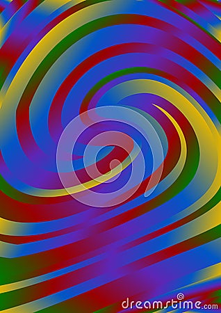 Red Green and Blue Whirl Background Vector Image Stock Photo