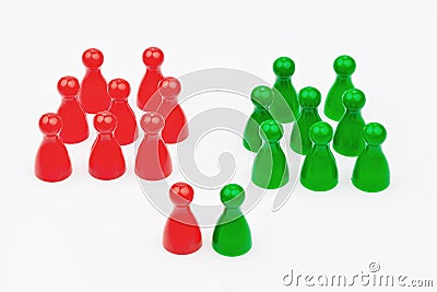 Red-Green coalition government Stock Photo