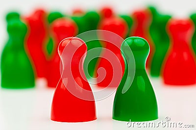 Red-green coalition government Stock Photo