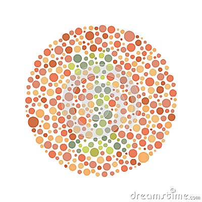 Red Green Color Blind Test Vector Illustration
