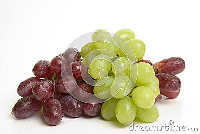 Red and green grapes Stock Photo