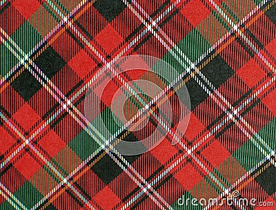 Red and green plaid background Stock Photo